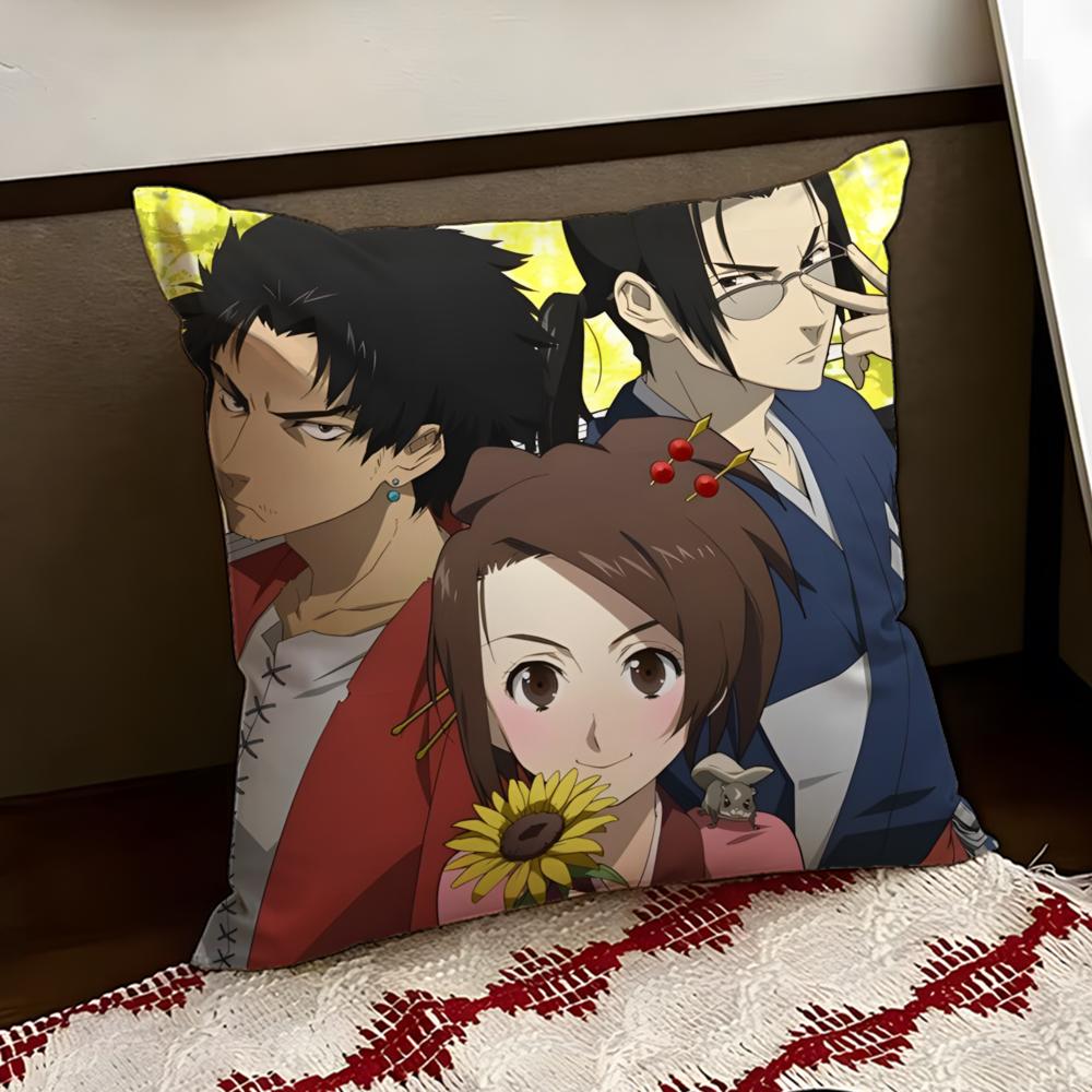 SSamurai CChamploo Anime Cushion Cover Reversible Soft Durable Pillow Cover Home Car MultiScene Use for Daily Comfort