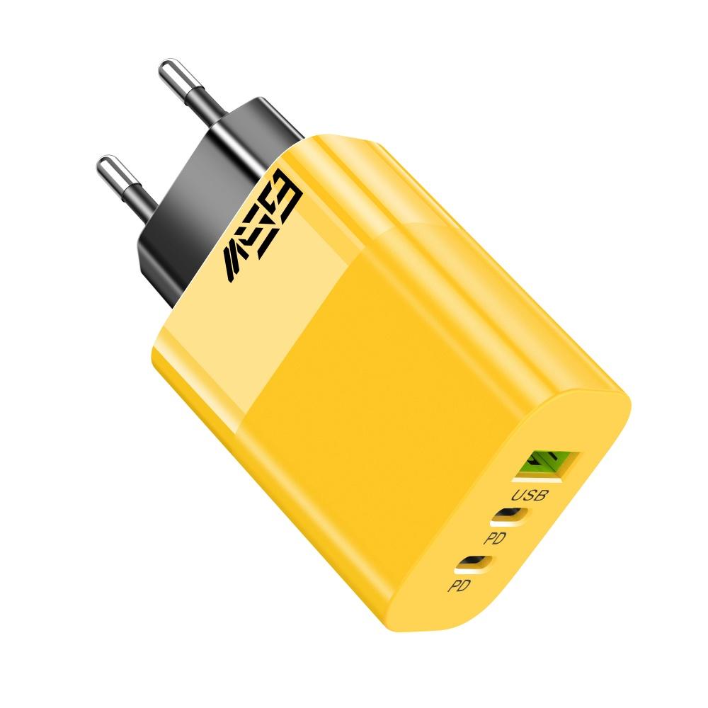 65W 3 Anschlüsse USB C PD Ladegerät Quick Charge 3.0 QC 3.0 Schnellladung Typ C Handy-Adapter für iPhone Samsung Xiaomi Reise