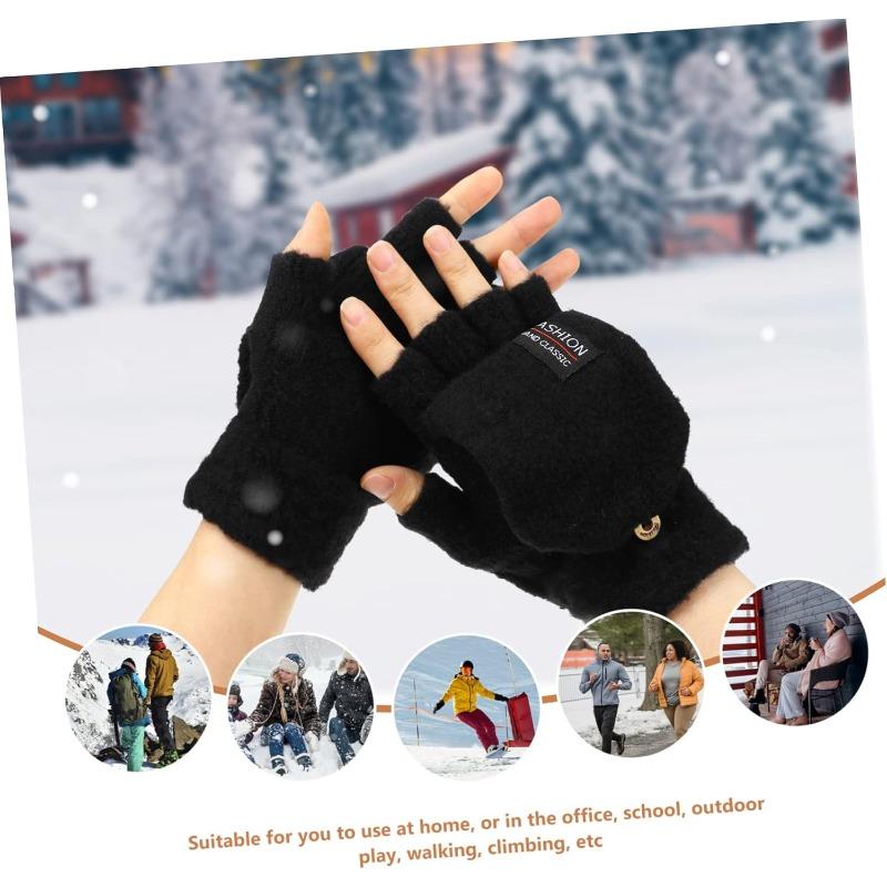 Multi Use Heated Gloves USB Double Sided Warming Half Full Finger Convertible for Outdoor Adventures Office Work School Studying