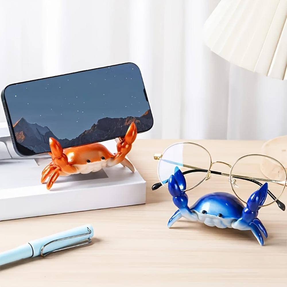 3-in-1 Crab Design Desk Organizer, Multi-Functional Phone Stand, Pen Holder & Glasses Rest