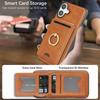 Detachable Magnetic Card Wallet Leather Case for iPhone 16 Pro Max 17 Air 16e 15 14 13 12 Wireless Charging+Ring Holder Cover