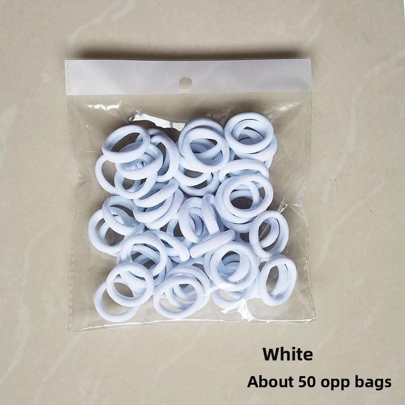 2.5cm Soft Seamless Hair Ties for Kids, No Damage Toddler Hair Bands 50Pcs
