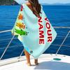 1pc 3D-Number-Blocks-Cartoon Beach Towel with Custom Name, Beach/Swimming/Bath/Picnic/Camping Towel, Suitable for Seaside Beaches