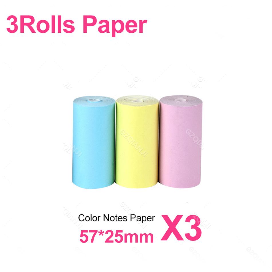 57*25MM Thermal Paper Label Sticker Adhesive Rolls Paper For Mini Printer Instant Print Kids Camera Printing Paper Replacement