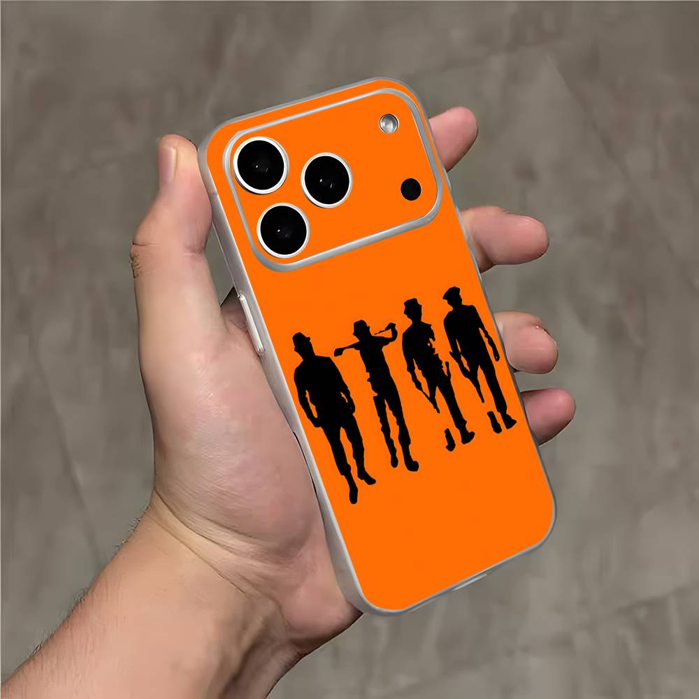 A C-Clockwork O-Orange Transparent White Phone Case For iPhone 17,16,15,14,13,12,11,Pro,Max,Plus Magnetic Wireless Charging