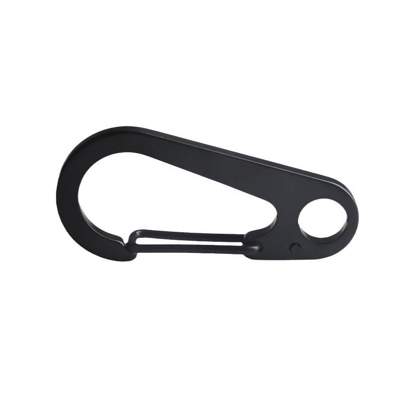 5 pcs, High quality vacuum plated titanium matte black 45MM hiking buckle, outdoor, stainless steel, spring quick hanging buckle, lightweight hiking