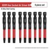 Hexagonal Anti-Slip S2 Alloy Steel Magnetic Screwdriver Bits for Electric Drills