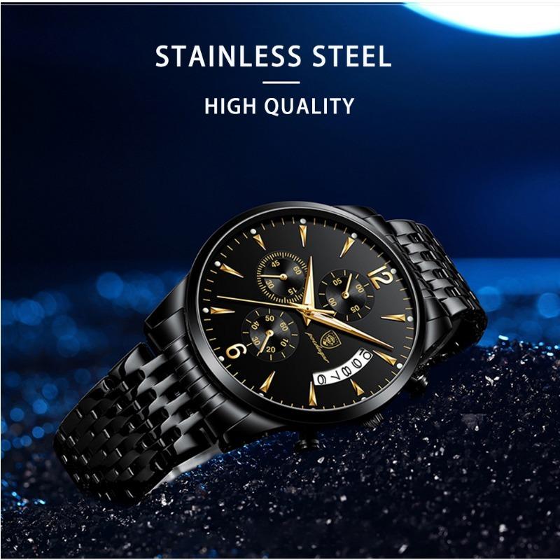 Watch POEDAGAR New Fashion Men Watch Waterproof Luminous Date Sports Watches Luxury Quartz Wristwatch Luxuri Male Clock +Box