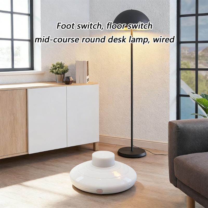 6Pcs Foot Pedal Push Switches Replacement Round Floor Lamp Inline Switches for Floor Lamp LED Light Easy to Install