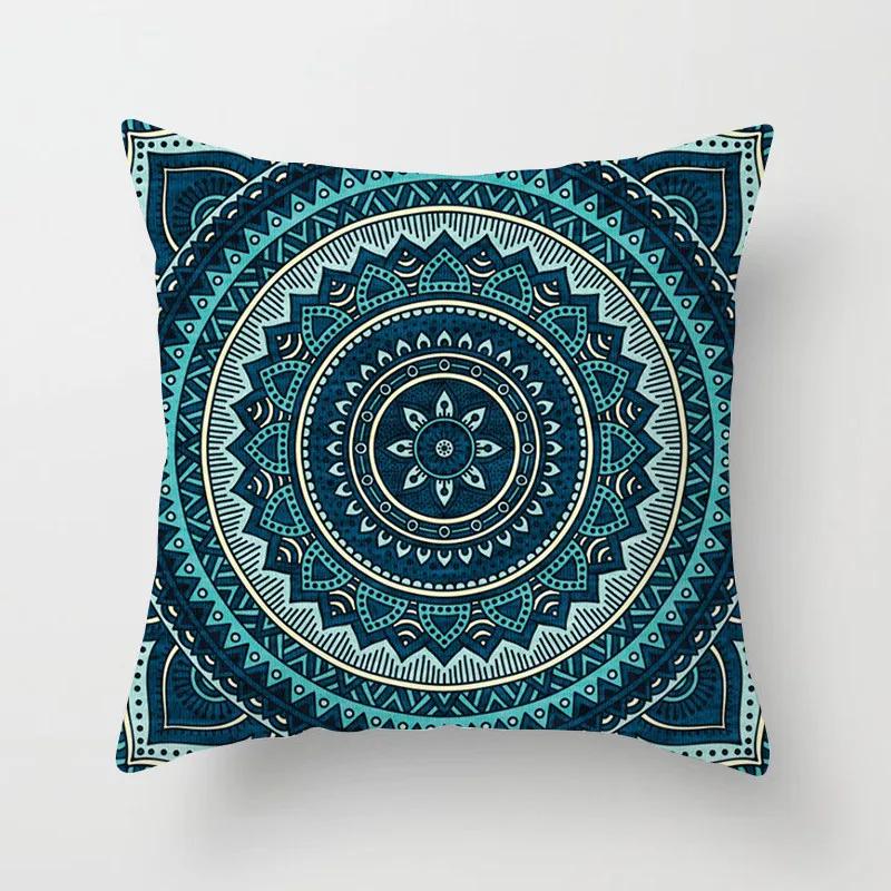 Bohemian Geometric Square Pillowcase Ethnic Retro Sofa Pillow Cover Home Decorative Cushion Cover 45x45cm Throw Pillow Case