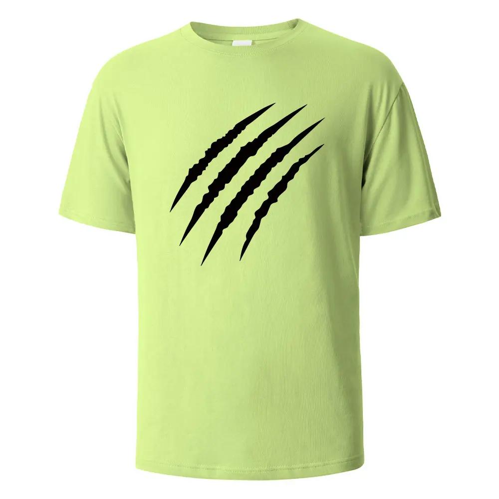 Claw Marks Simplicity Graphic T-Shirts Summer Breathable Comfortable Pure Cotton Tops For UnisexO-neck Oversize Clothing