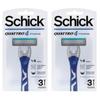 [Schick] Quattro 4 Titanium Portable Razor (1Pack 3pcs), Korean razor blade