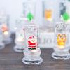 Christmas Themed Water Injection Transparent Simulation LED Electronic Candle Santa Claus Snowman Christmas Tree Snowflakes