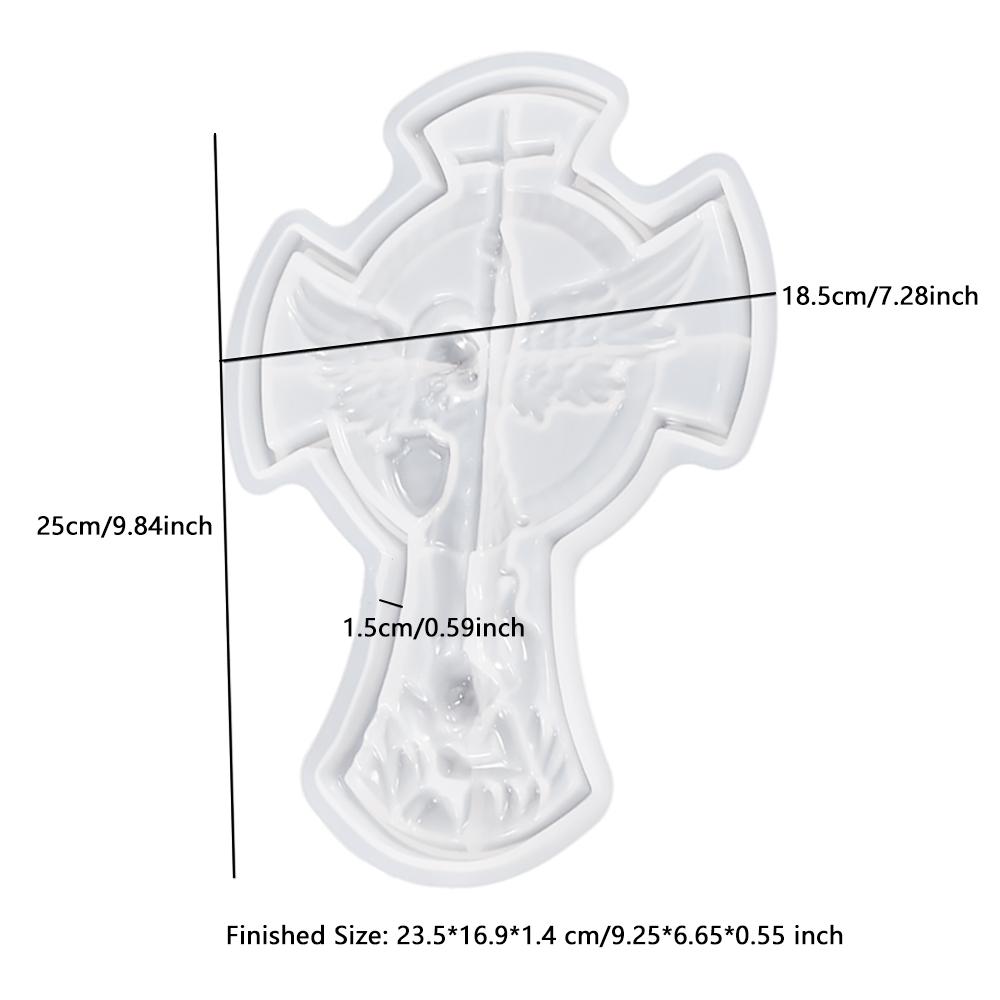 Angel Cross Silicone Resin Tray Mold Storage Tray Epoxy Resin Casting Silicone Mould Fruit Plate Jewelry Dish Silicone Molds