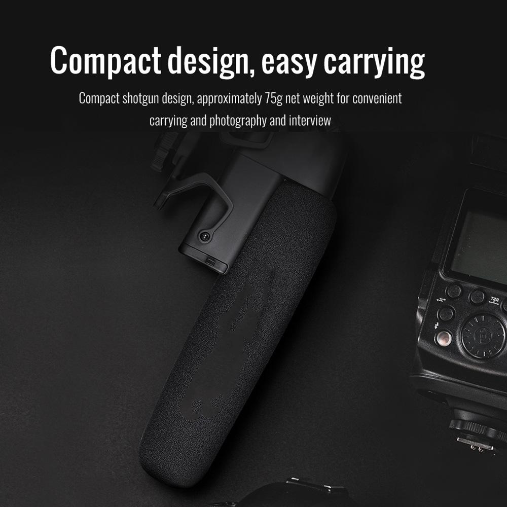 Camera Microphone Portable Low Cut Function Video Microphone for Recording  view