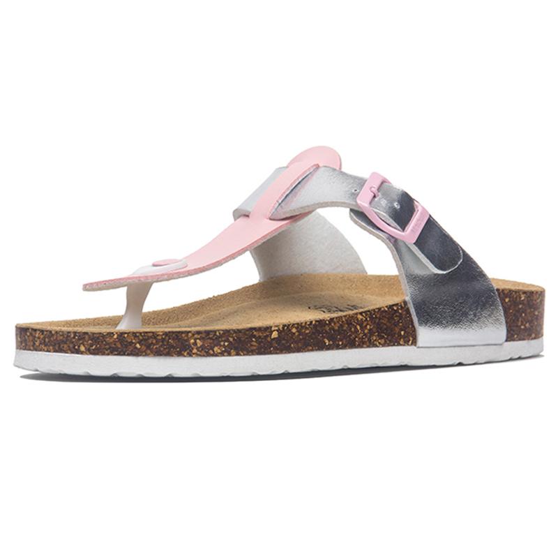 Mode Prägnant Gemischtfarbig Zehensteg Kork Sandalen Damen Schnalle Band Keilabsatz Flipflops Schuhe Frau Rutschfest Strand Gladiator Sandalen 2025
