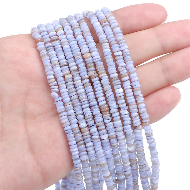 

200-230 шт. Натуральні морські раковини Нерегулярні Мезопори Круглі Роздільники для намиста, браслета, сережок, виготовлення ювелірних виробів 4mm 200-230Pcs синій