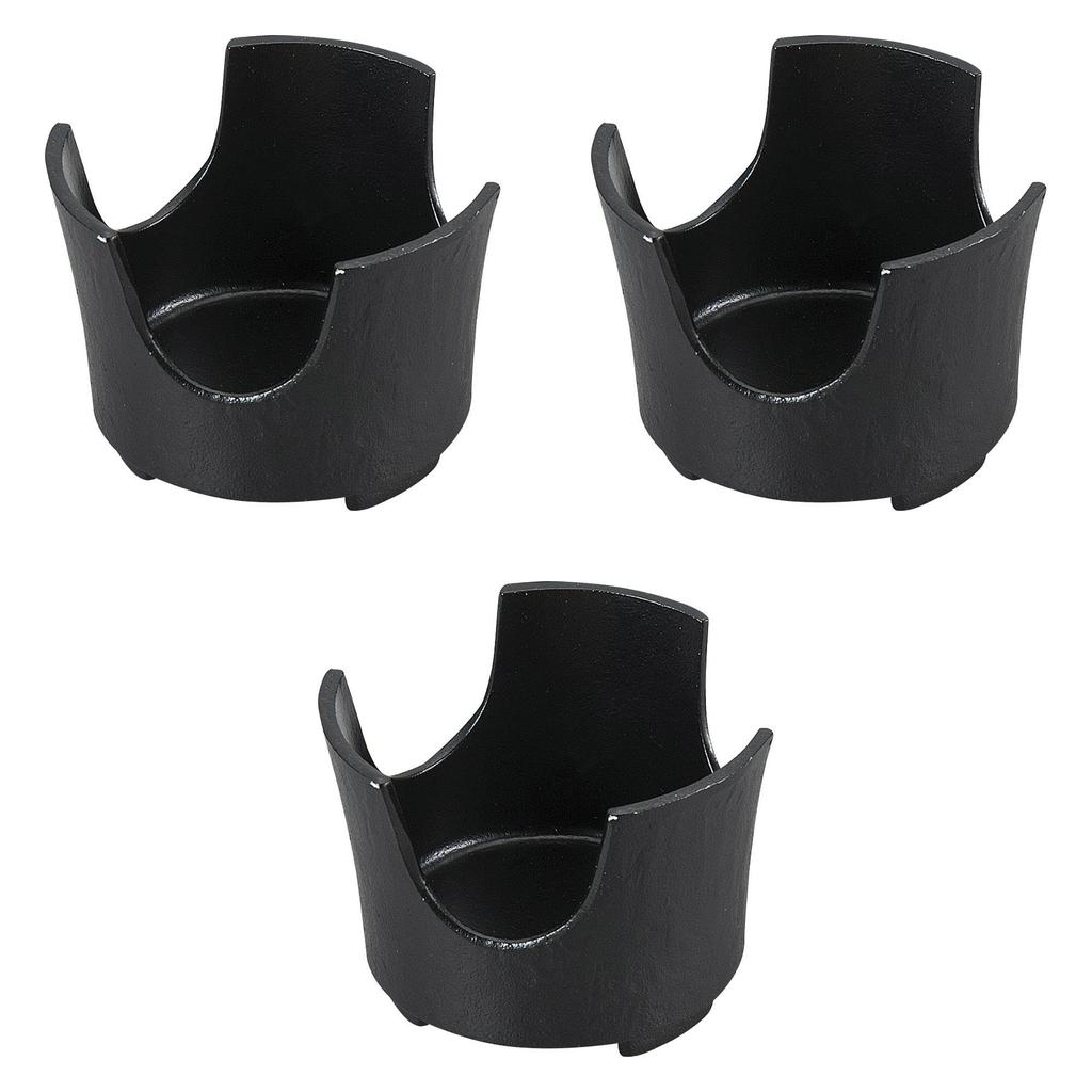Set of 3 Mini Black x Stove Setomonohonpo 9.0cm Three-Handled Stoves, [9 6.8cm]