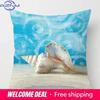 Home Decor Seashells  Starfish BeachThemed Pillow Covers Pattern Cushion Cover Suitable for Sofa Bedroom Car Pillow Cover