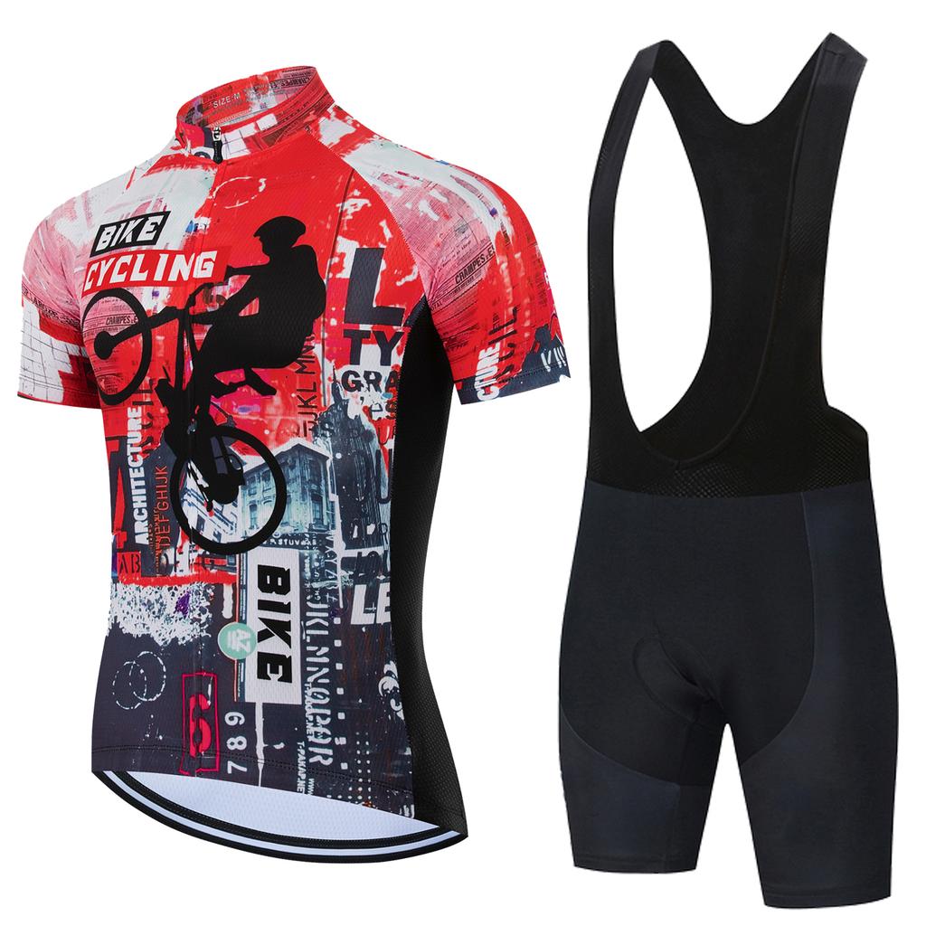 Men Short Sleeve Set Breathable Racing Sport MTB Bicycle Clothes Outdoor Bike Uniform 2026 Summer Breathable Cycling Suit Set