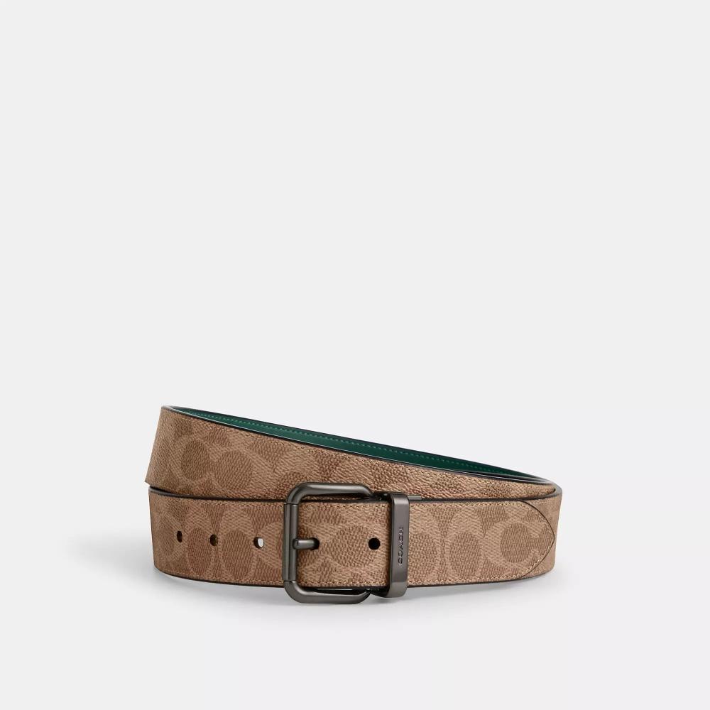 

Coach Roller Buckle Cut To Size Reversible Belt 38 Mm Tan Emerald