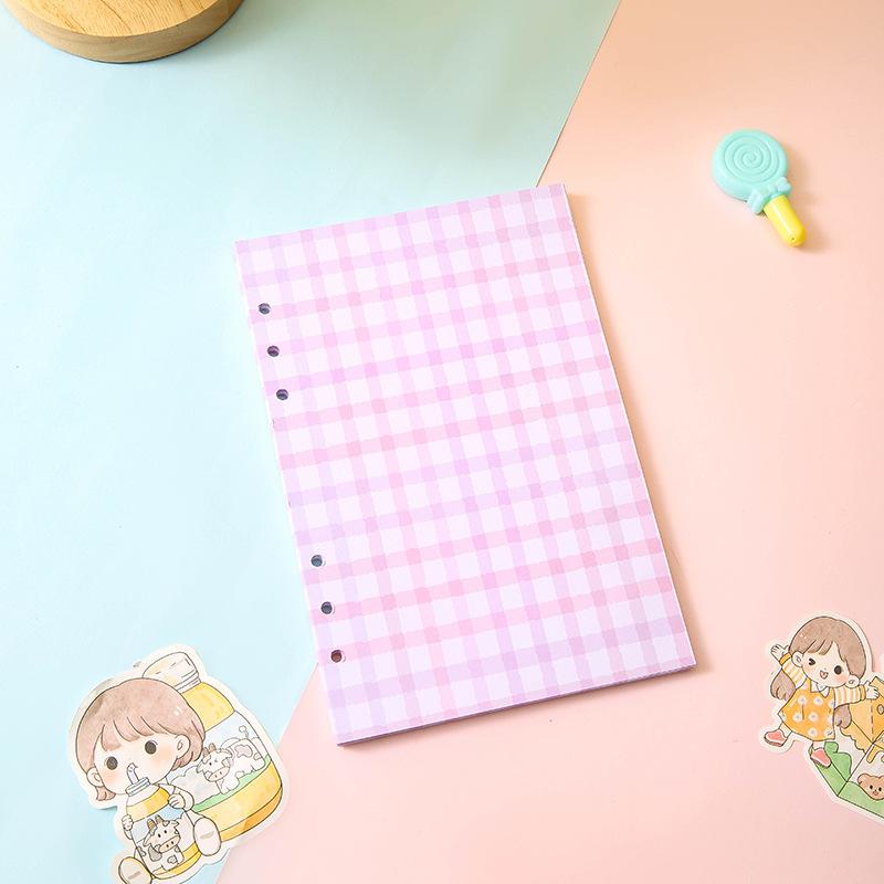 50 kartek A5 A6 luźnych kolorowych uzupełnienie wewnętrzna strona linia pusta kratka wewnętrzna strona papier wewnętrzny artykuły papiernicze