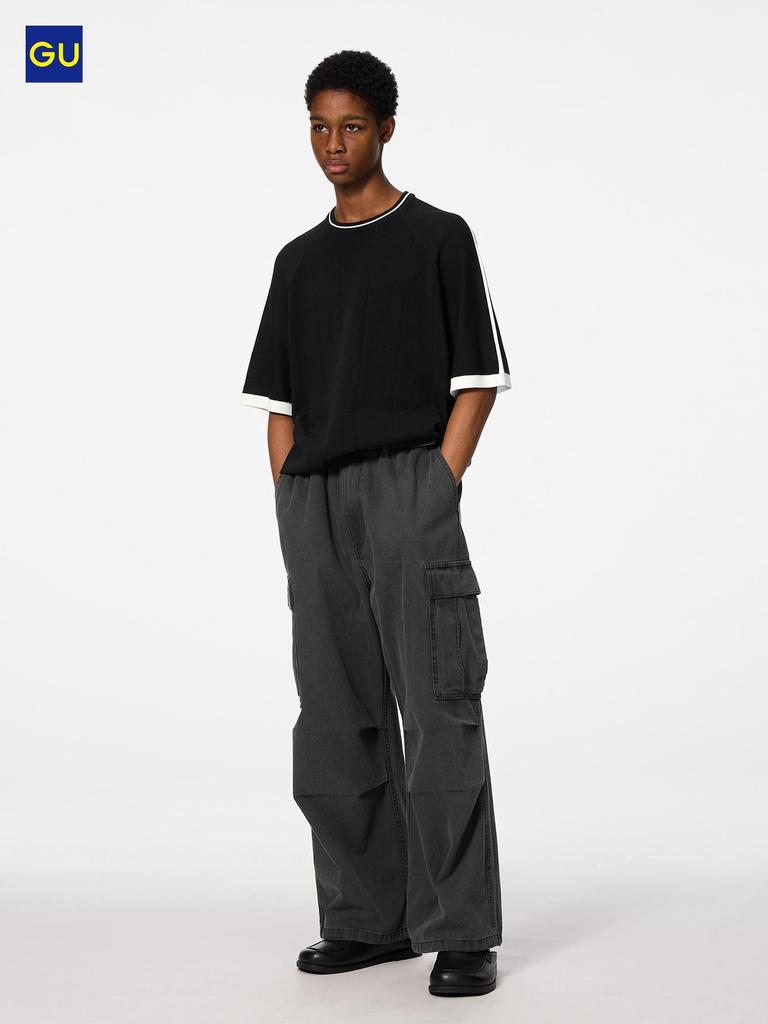 Uniqlo Gu Denim Super Wide Cargo Pants