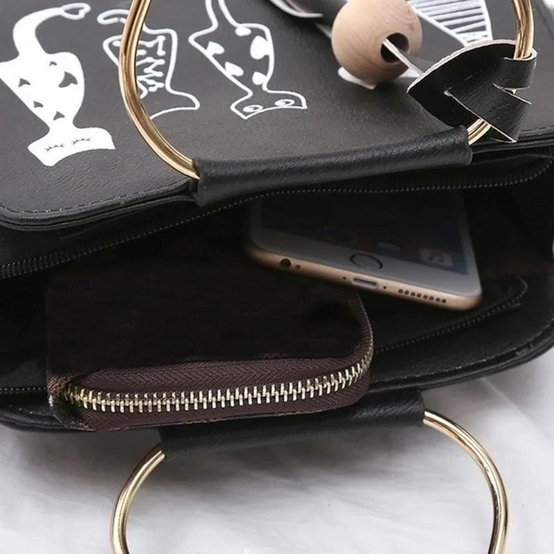 1pc Fashion Accessories Messenger Bag Women Handbags Cat Pattern Shoulder Crossbody Bag