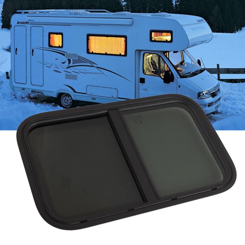 RV Window Horizontal Vertical Rounded Slid with Insect Nets Drain Hole for 645x415mm Motorhome Engineering Vehicles RV
