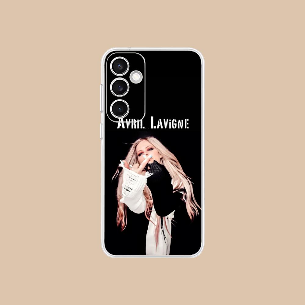 Avril Lavigne Clear Mobile Phone Case for Samsung Galaxy S25 S24 S23 S22 S21Plus FE Ultra Colorful Cover