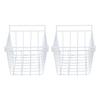 Freezer Basket Steel Wire PE Coating Space Saving Multifunctional Freezer Organizer Bin for Refrigerator Food Storage