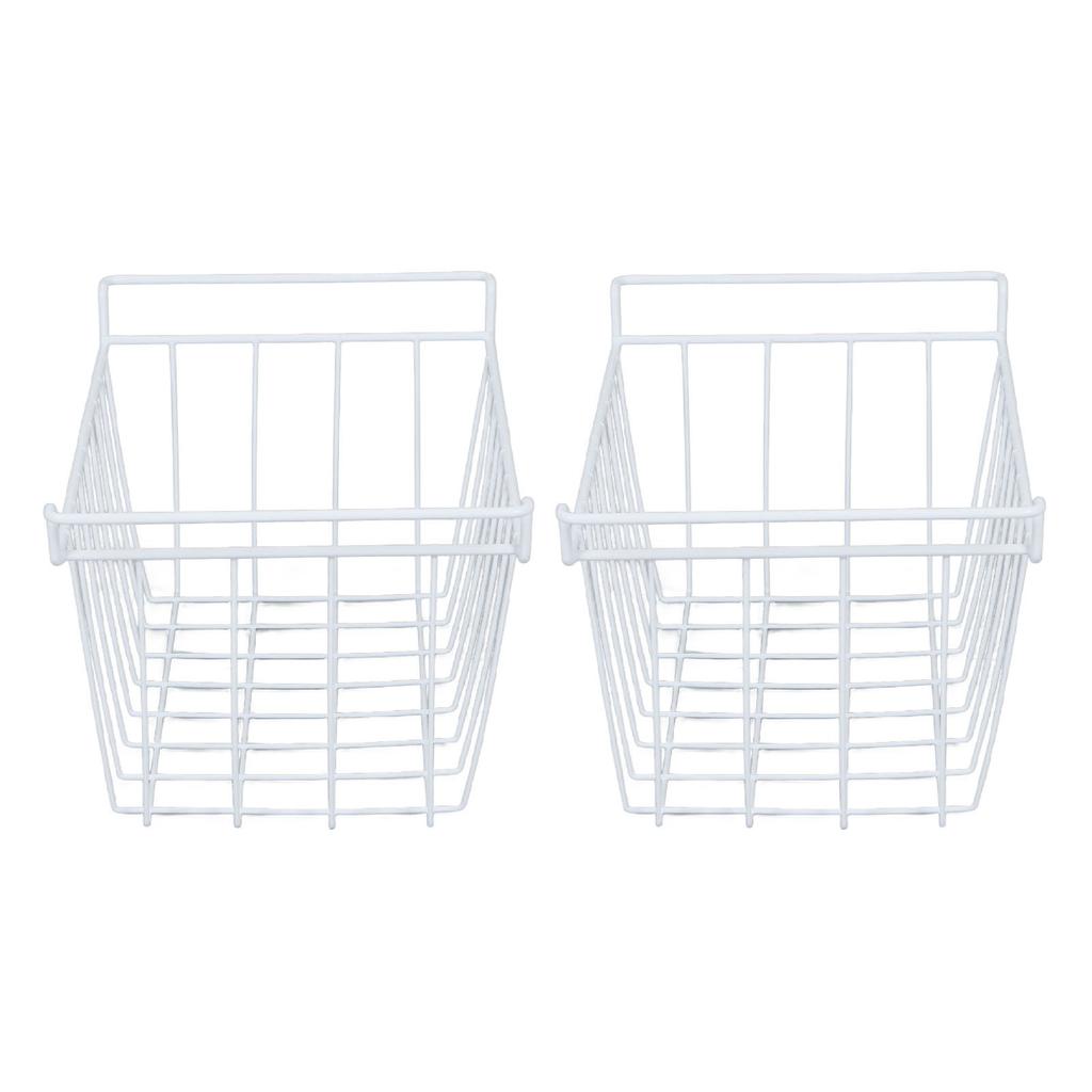 Freezer Basket Steel Wire PE Coating Space Saving Multifunctional Freezer Organizer Bin for Refrigerator Food Storage