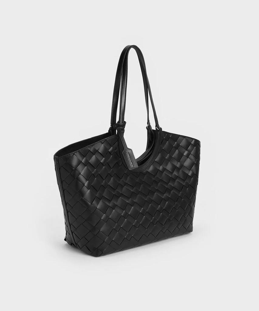 Charles & Keith Yvette Woven Tote Bag 3 Colors Ck2-30701583