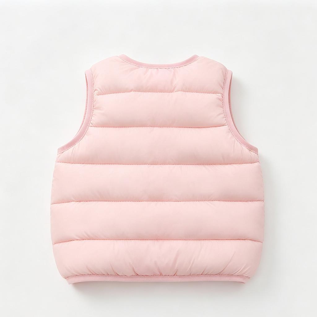 Kids Cotton Padded Vest Warm Quilted Outerwear for Boys Girls