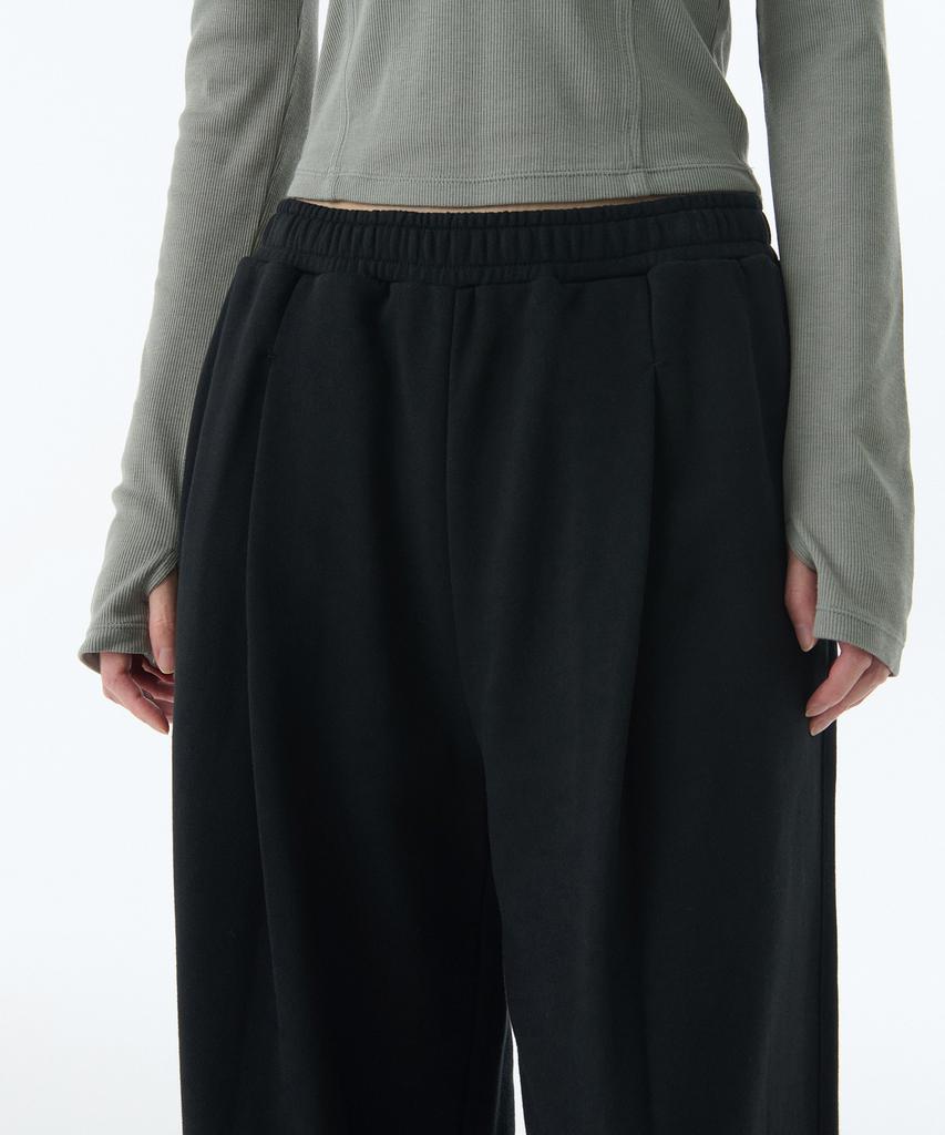 MUSINSA STANDARD WOMAN Women'S Deep Tuck Variable Wide Lounge Sweatpants [Black]