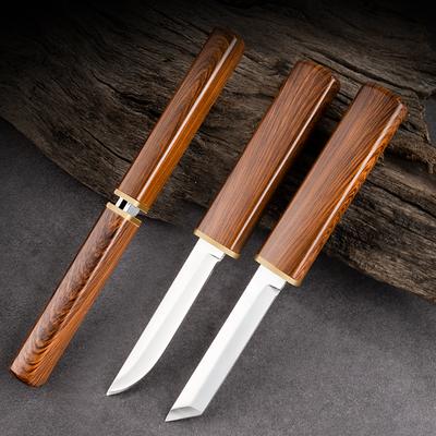 2-in-1 Double Knife Stainless Steel Outdoors Utility Knife Paring Meat Cutting Fishing Barbecue Pocket Cutter Kitchen Hand Meat
