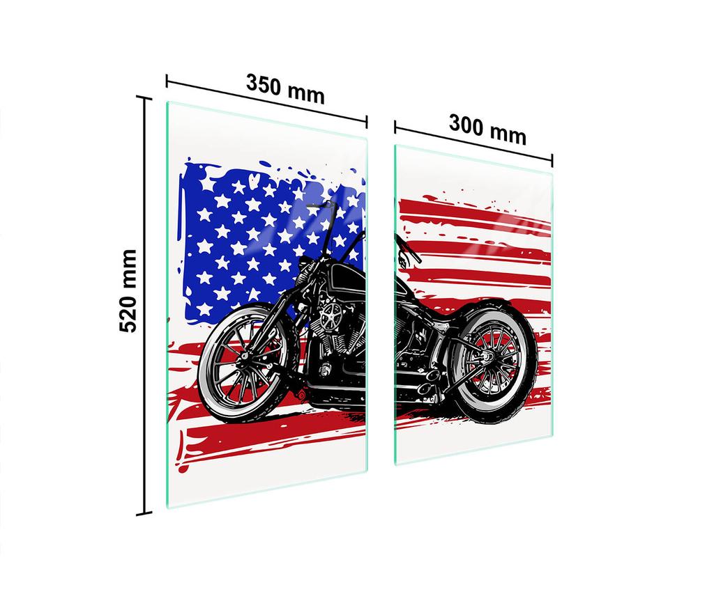 SZKLANA PŁYTA OCHRONNA DO KUCHNI 65x52 MOTOCYKL