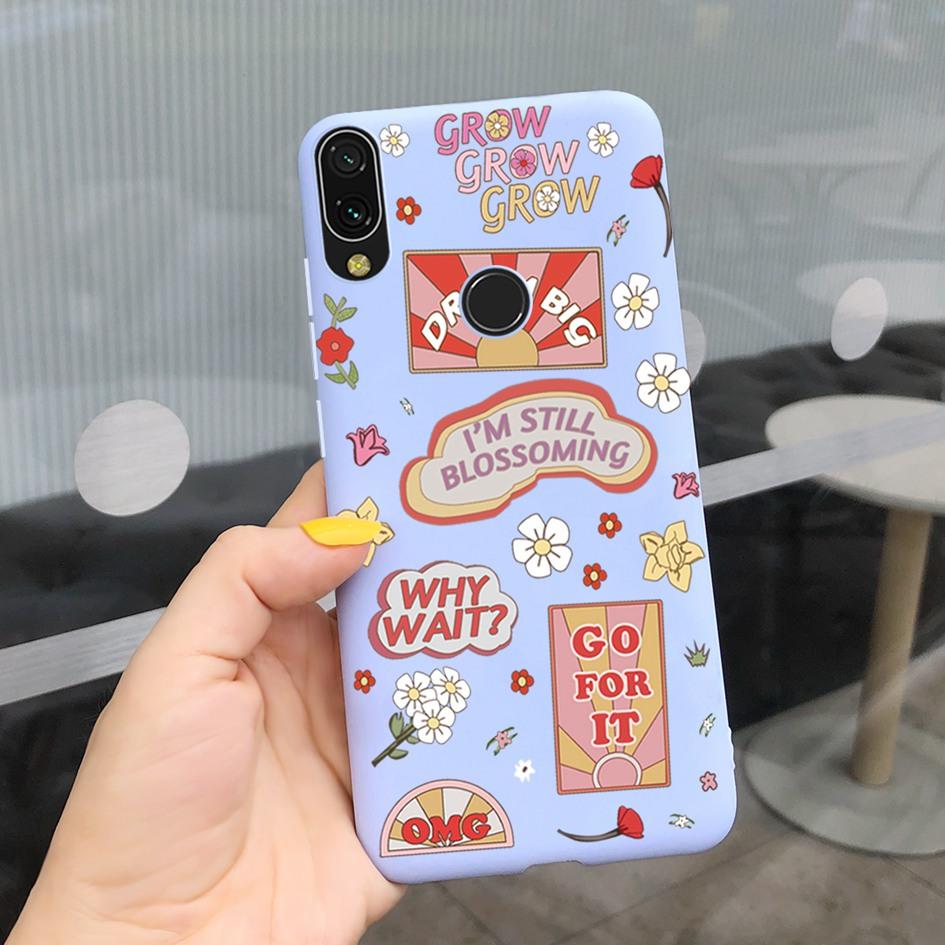 Soft Case For Xiaomi Redmi Note 7 Cover Funda For Redmi 7 7A Fashion Silicone Sunflower Phone Case on Redmi Note7 Pro Back Cover