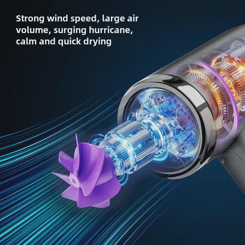 Blue Light Wireless High-Power Hair Dryer for Home & Dorm Use