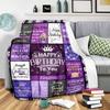 Happy Birthday Home Customize Your Name Blankets Suitable For Picnics Sofas Offices Bedrooms Living Rooms And As A Gift For Friends And Family On