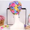 Printed Fabric Oversized Swimming Cap Breathable Bathing Cap Hot Spring Swimming Cap  Bathe