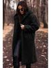 Fur Coat Women ,hooded Collar, Pure Color, Loose and Casual, Long-sleeved Faux Fleece Jacket