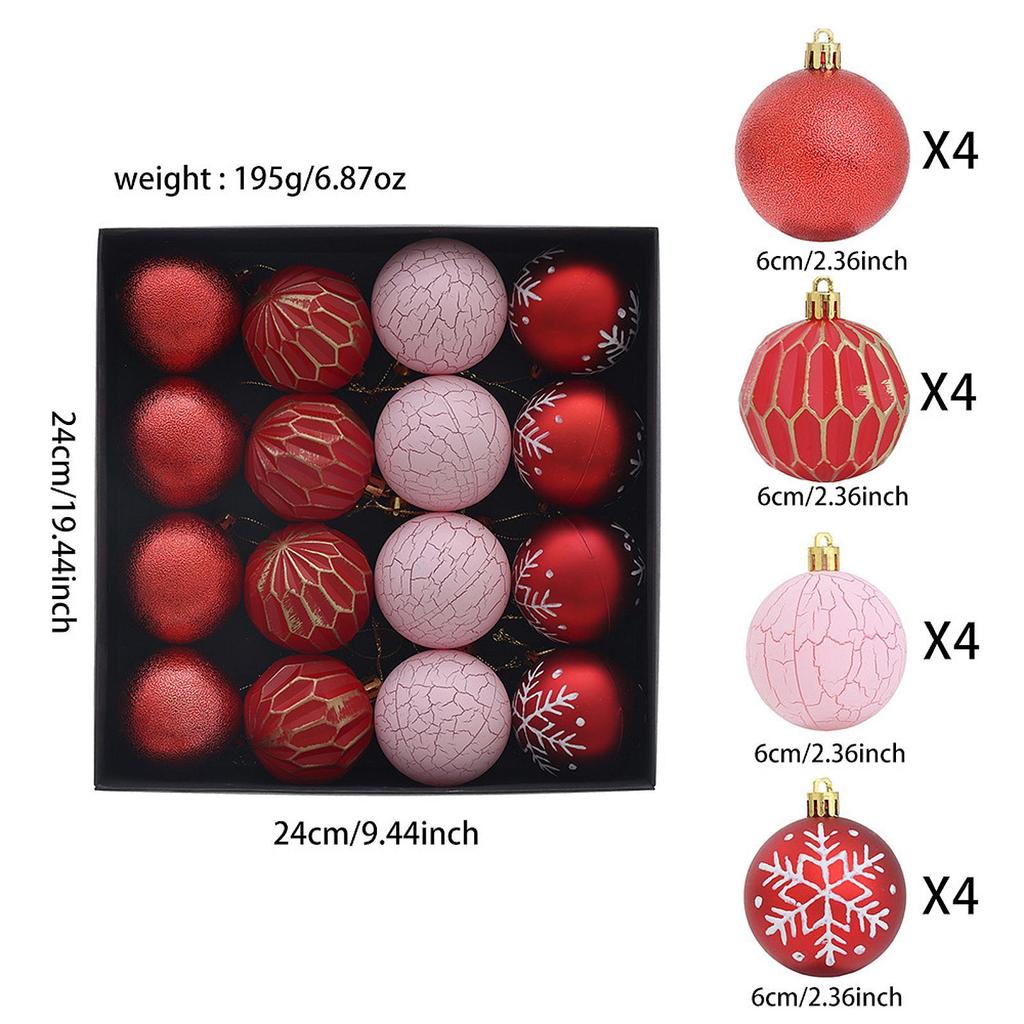 16 Pieces Christmas Ball Ornaments Tree Shatterproof Pendants Party Favors Baubles Xmas Balls Christmas Ornaments for Graduation