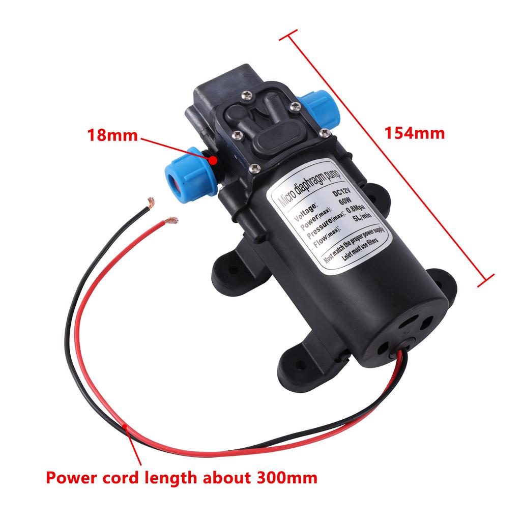 18mm Diaphragm Pump Electric 12V DC Pump Aquarium Oxygen system Agriculture Garden Irrigation Self Priming Pump