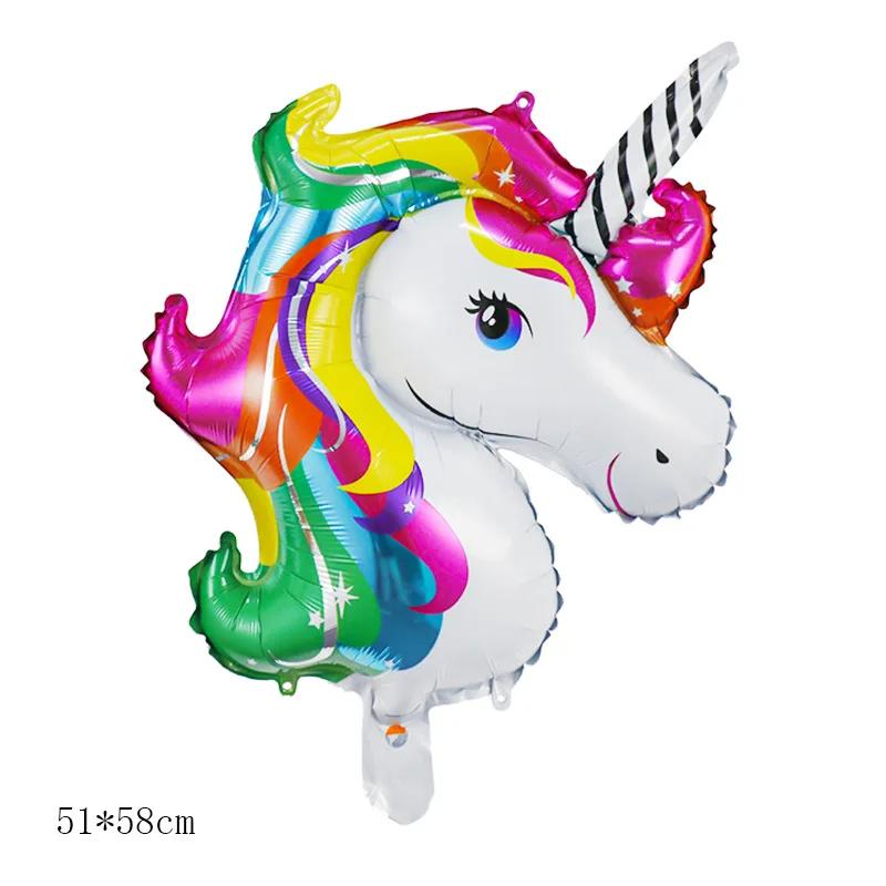 3D Stehender Einhorn Folienballon Junge Mädchen Geburtstagsparty Dekoration Regenbogen Einhorn Party Dekoration Zubehör Kinderspielzeug Geschenke