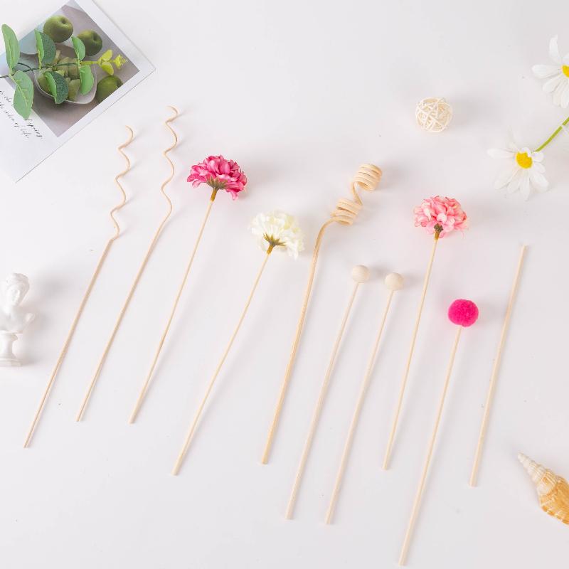 10pcs/set Hydrangea Flower Reed Diffuser Sticks DIY Fireless Fragrance Replacement Refill Air Freshener Rattan Sticks Home Decor