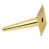 Furniture leg, oblique gold pin, height 18 cm