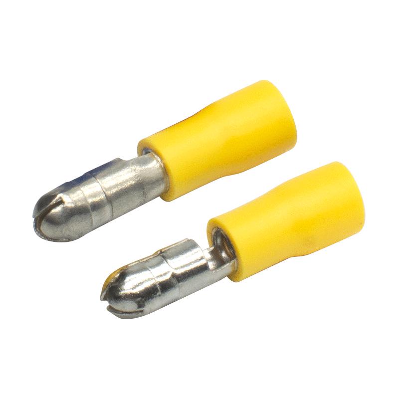 CJH MPD2-156/195 Male Bullet Cold Crimp Terminal, Pre-insulated, 1000 pcs