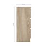 ASTER T6 - Cassettiera camera da letto/ufficio/soggiorno 138x40x77 / 6 cassetti - Mobile contenitore moderno Comodino Stile Scandinavo - Dressing