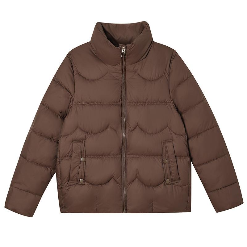 Stand-up collar cotton-padded jacket women's spring and autumn new small top short thickened cotton-padded jacket